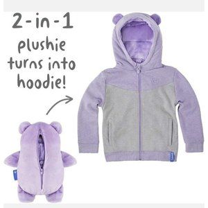 Cubcoats☆Girls' Bori the Bear Transforming Hoodie / Soft Plushie, Size 4-5 years